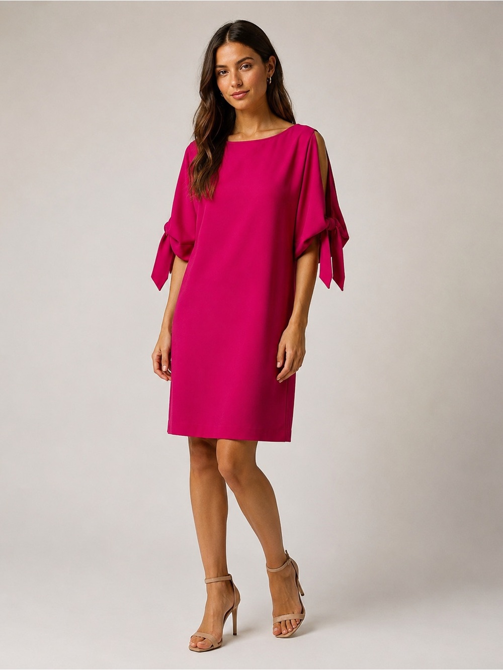 Vince Camuto Pink Sheath Dress with Sleeves